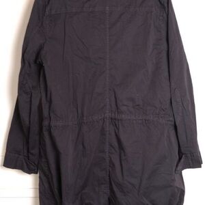 James Perse Size 3 Large‎ Standard Utility Lightweight Hooded Jacket Parka Black